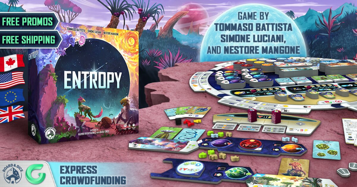 Featured image for Entropy Brings a Heavy Sci-Fi Euro to Gamefound
