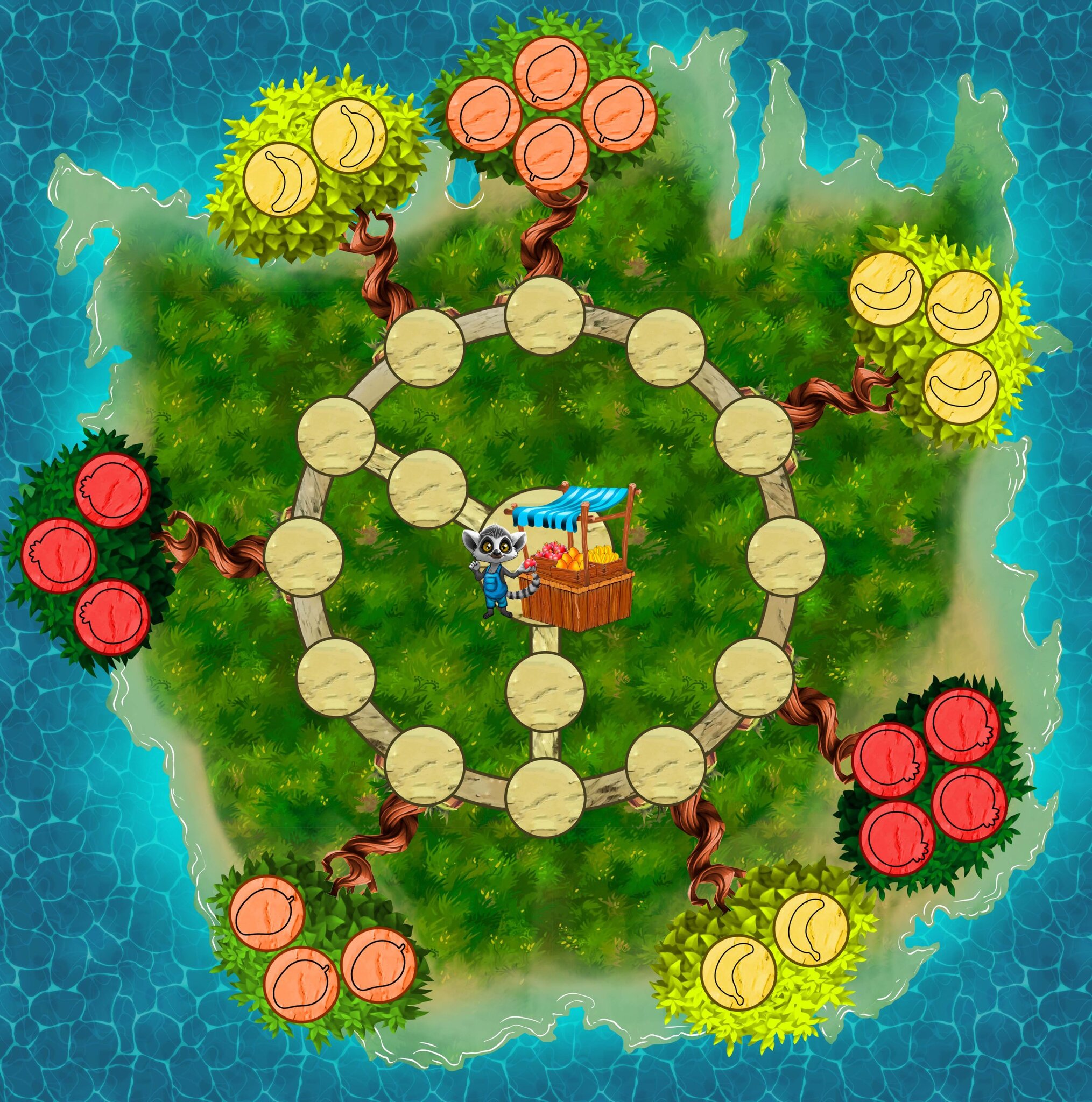 Fruit Island Is Reiner Knizia's New Push-Your-Luck Romp