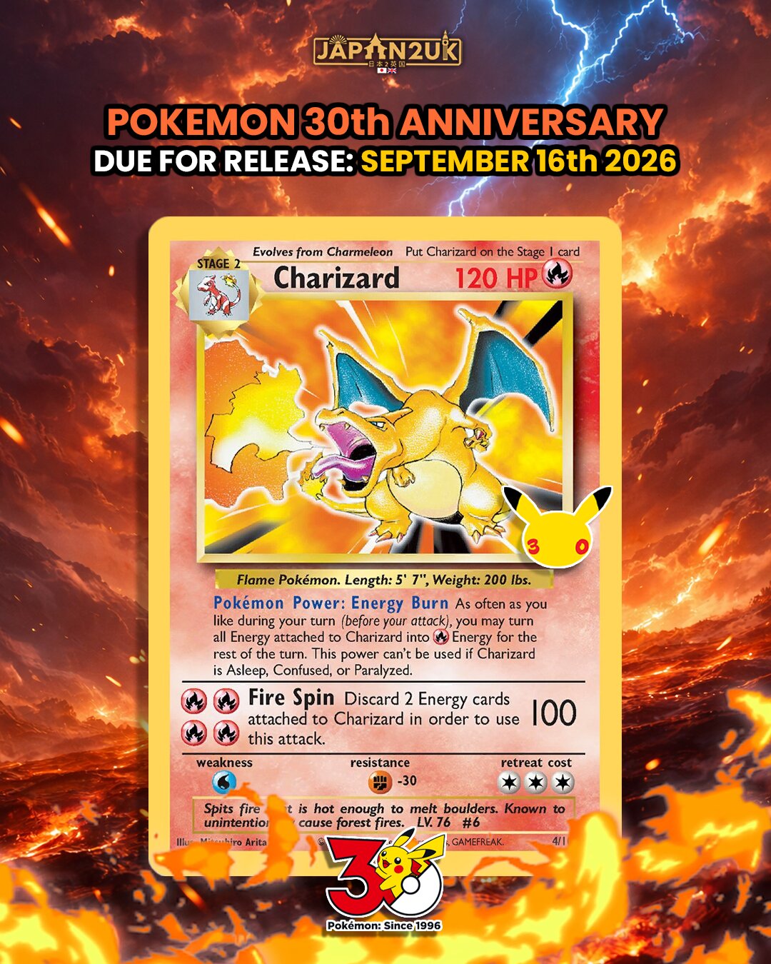 Pokemon TCG 30th Celebration Goes All-Foil on 16 September