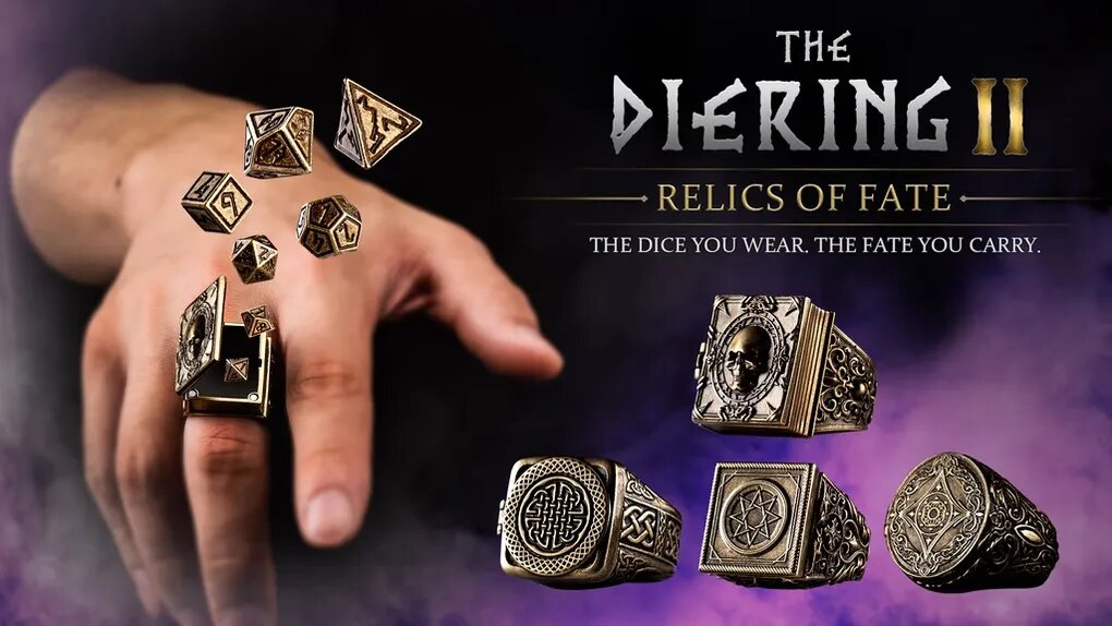 DieRing II Hides a Full Polyhedral Set Inside a Brass Ring