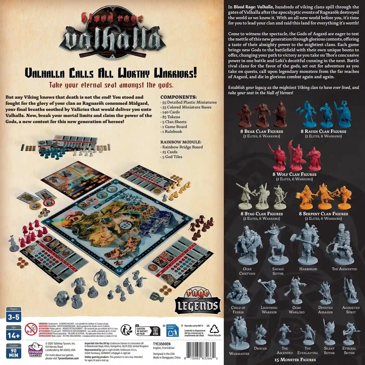 Blood Rage: Valhalla Arrives This July from Tycoon Games